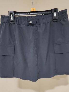 Vanilla Star Navy Elastic Waist Skirt